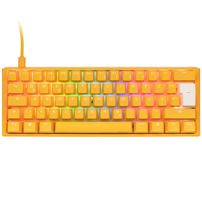 Ducky One 3 Yellow Mini Gaming Tastatur, RGB LED - MX-Speed-Silver