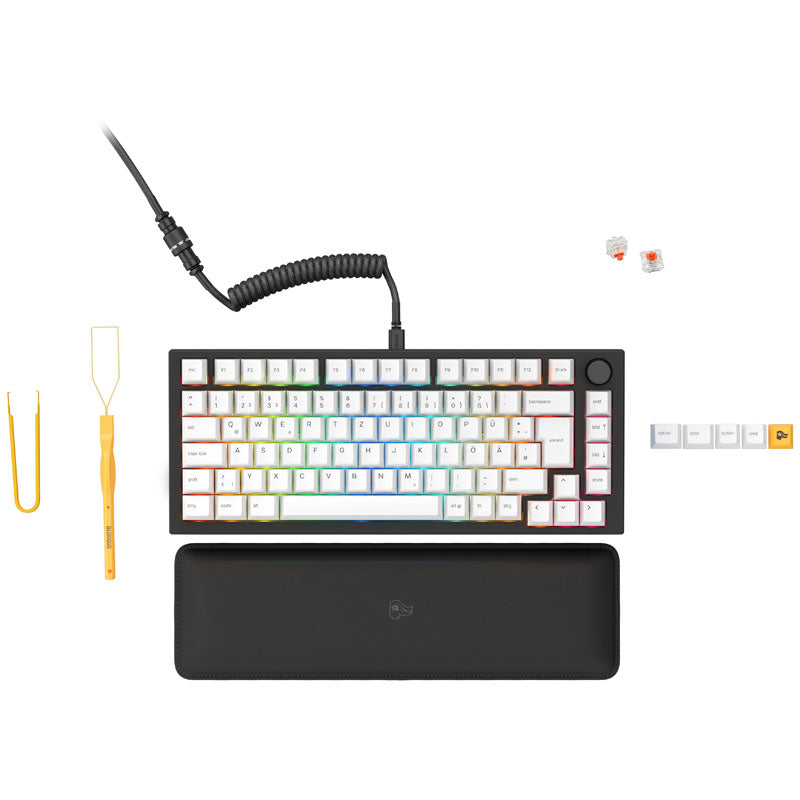 Glorious GMMK Pro Black Slate 75% TKL Tastatur - Pre built, ISO DE-Layout - schwarz