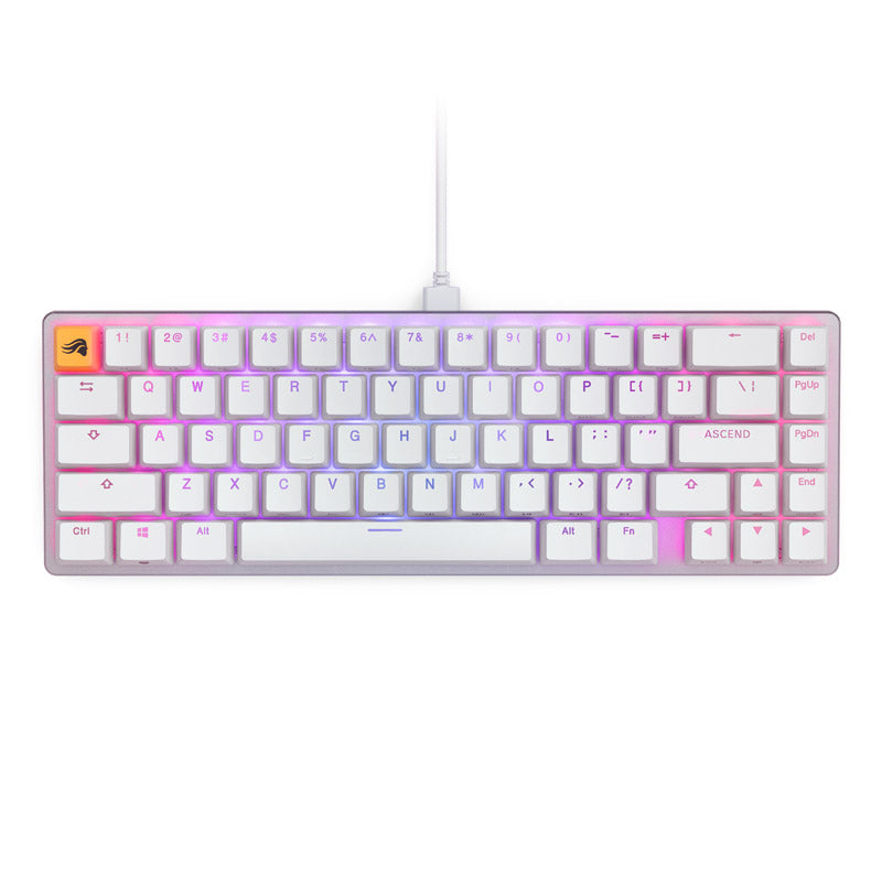 Glorious GMMK 2 Compact Tastatur - Fox Switches, US-Layout, weiß
