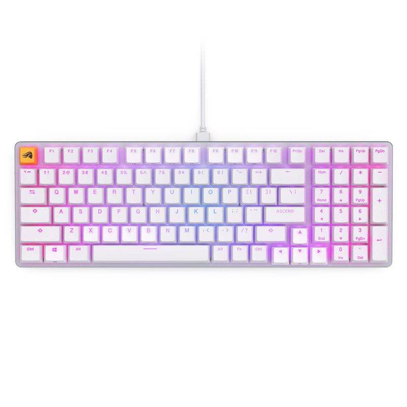 Glorious GMMK 2 Full-Size Tastatur - Fox Switches, US-Layout, weiß