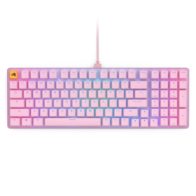 Glorious GMMK 2 Full-Size Tastatur - Fox Switches, ANSI-Layout, pink
