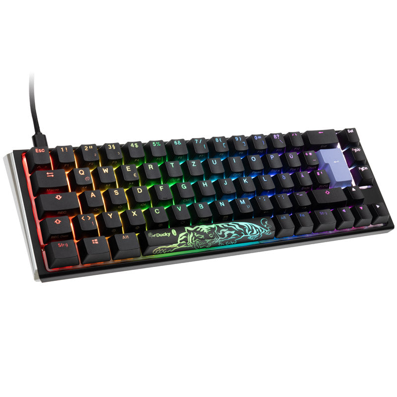 Ducky One 3 Classic Black/White SF Gaming Tastatur, RGB LED - MX-Silent-Red