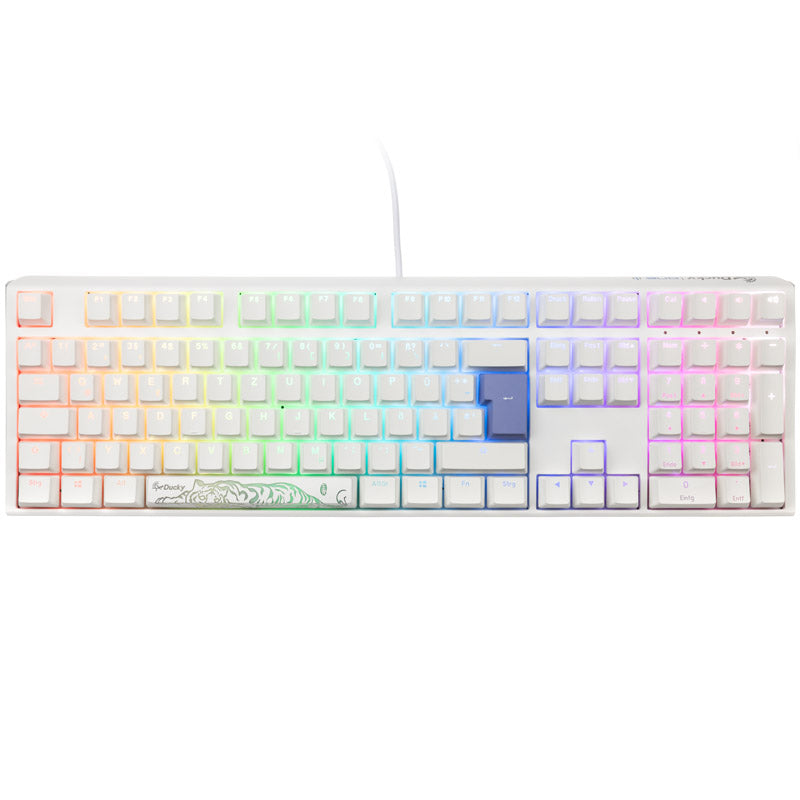 Ducky One 3 Classic Pure White Gaming Tastatur, RGB LED - MX-Speed-Silver