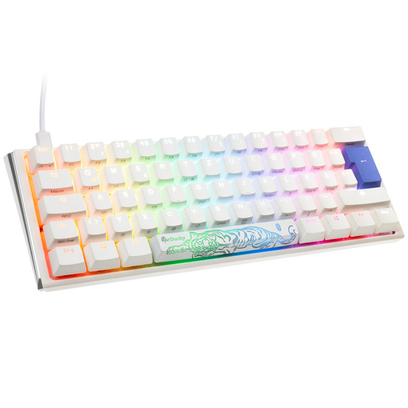 Ducky One 3 Classic Pure White Mini Gaming Tastatur, RGB LED - MX-Brown