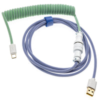 Ducky Premicord Iris Spiralkabel, USB Typ C auf Typ A - 1,8m