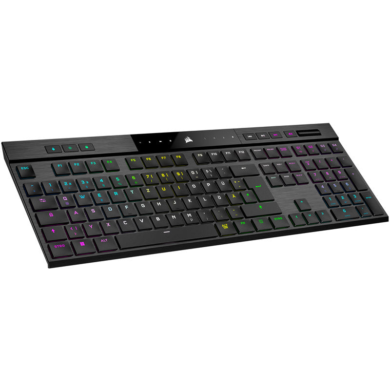 Corsair K100 RGB AIR Wireless Ultra-Thin Mechanical Gaming Keyboard, Cherry ULP Tactile - schwarz, DE