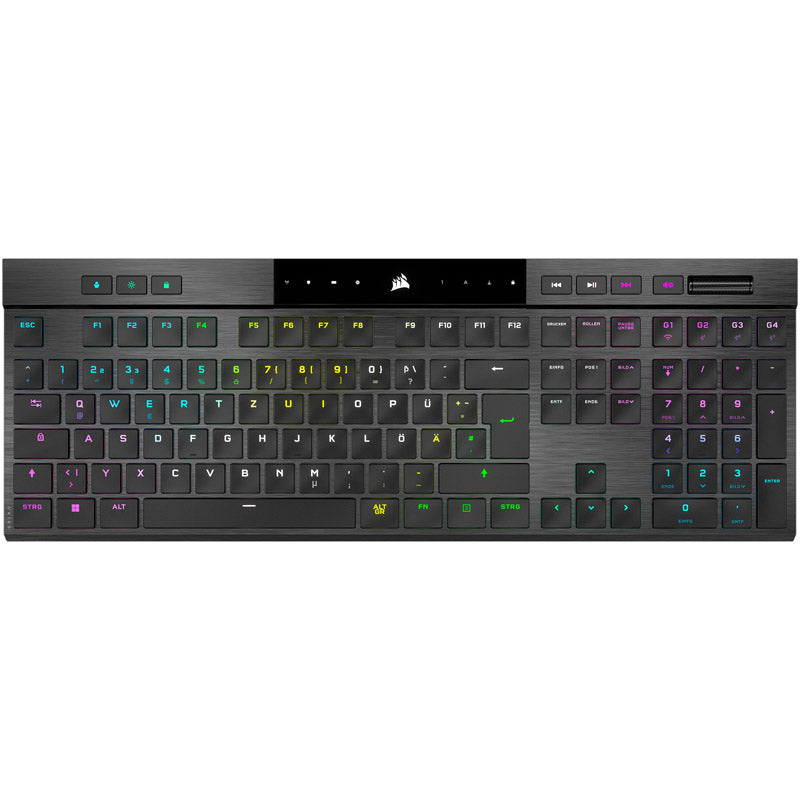 Corsair K100 RGB AIR Wireless Ultra-Thin Mechanical Gaming Keyboard, Cherry ULP Tactile - schwarz, DE