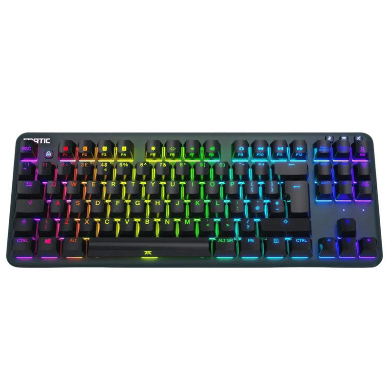 Fnatic miniSTREAK TKL Gaming Tastatur, Kailh Speed Silver, RGB, schwarz - Nordic Layout