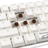 Ducky One 2 Pro Mini White Edition Gaming Tastatur, RGB LED - Kailh Brown (US)