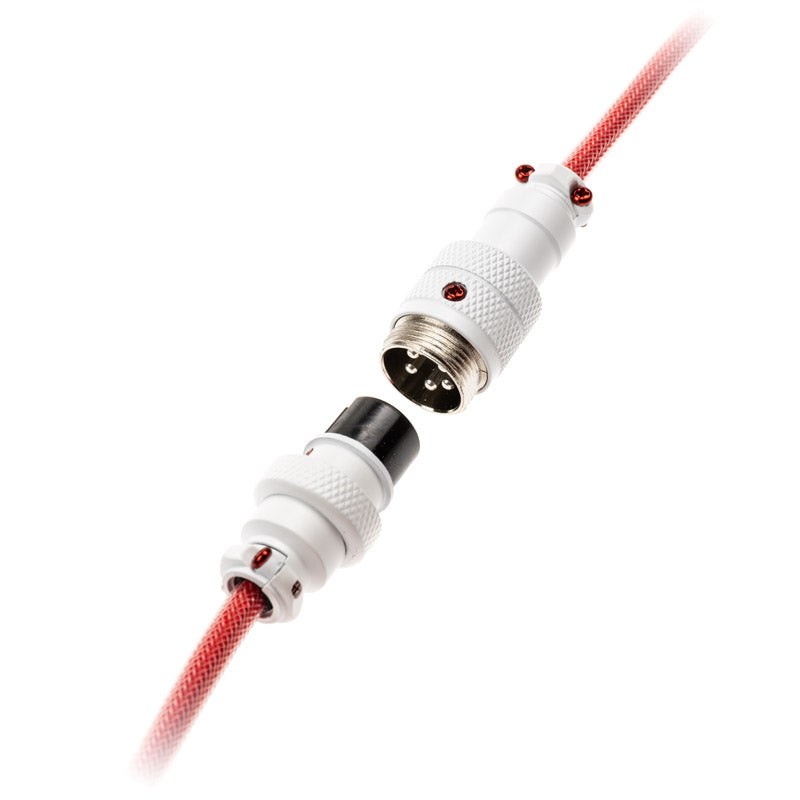 Ducky Premicord Apple Red Spiralkabel, USB Typ C auf Typ A - 1,8m