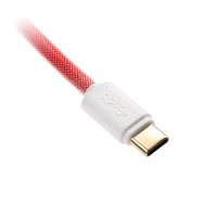 Ducky Premicord Apple Red Spiralkabel, USB Typ C auf Typ A - 1,8m
