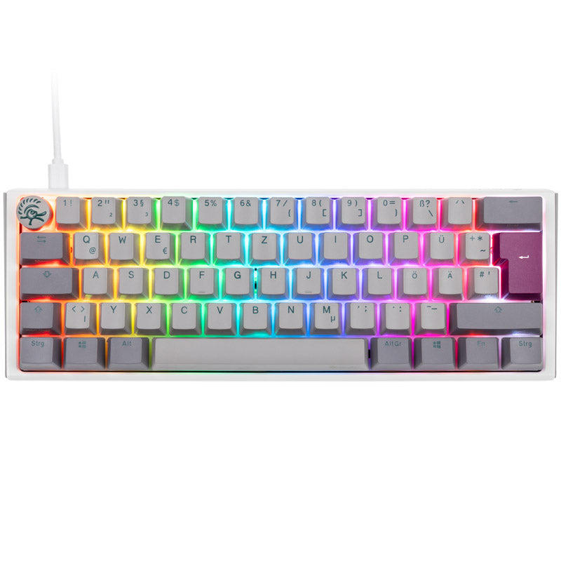 Ducky One 3 Mist Grey Mini Gaming Tastatur, RGB LED - MX-Speed-Silver