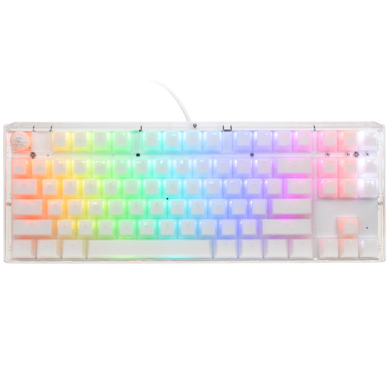 Ducky One 3 Aura White TKL Gaming Tastatur, RGB LED - MX-Blue (US)