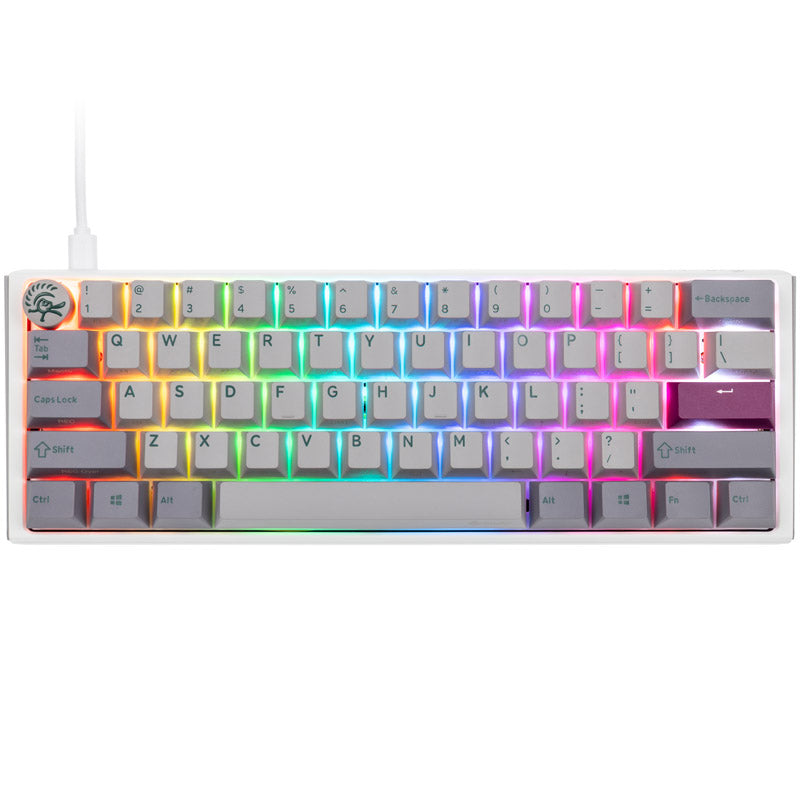 Ducky One 3 Mist Grey Mini Gaming Tastatur, RGB LED - MX-Silent-Red (US)