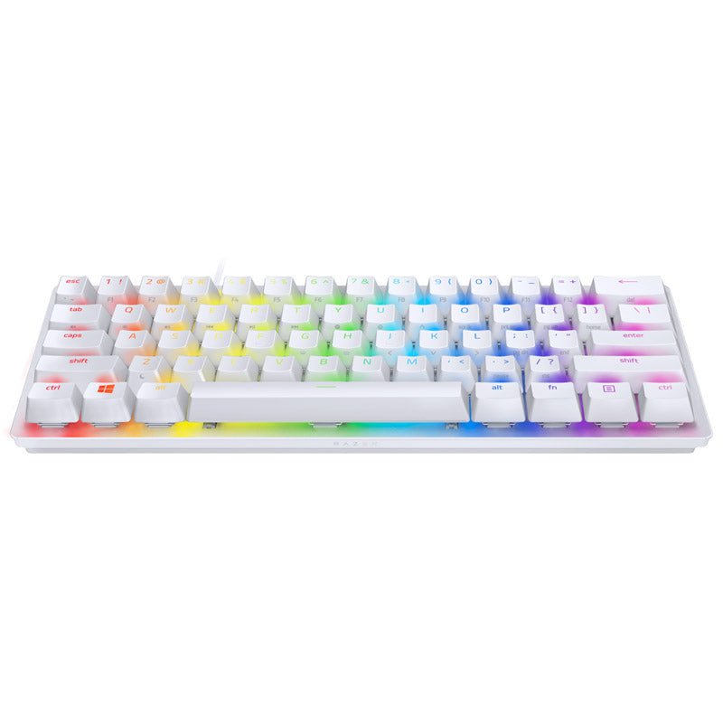 Razer Huntsman Mini Mercury Gaming Tastatur, optische Switches - weiß, ISO DE