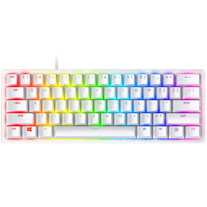Razer Huntsman Mini Mercury Gaming Tastatur, optische Switches - weiß, ISO DE