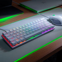 Razer Huntsman Mini Mercury Gaming Tastatur, optische Switches - weiß, ISO DE