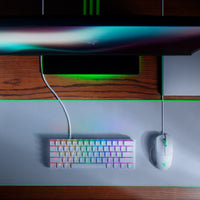 Razer Huntsman Mini Mercury Gaming Tastatur, optische Switches - weiß, ISO DE
