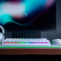 Razer Huntsman Mini Mercury Gaming Tastatur, optische Switches - weiß, ISO DE