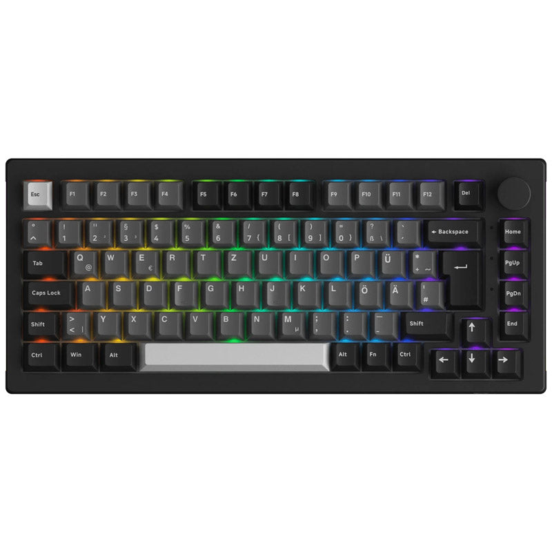 AKKO 5075B Plus S Black&Silver Gaming Tastatur - V3 Pro Cream Yellow