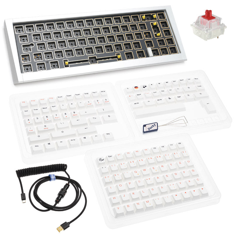 Ducky Outlaw 65 Gaming-Tastatur, Barebone - silber (ISO)