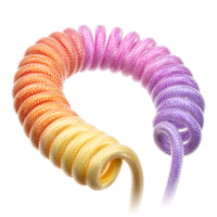 Ducky Premicord Afterglow Coiled Cable, USB Typ C auf Typ A - 1,8m
