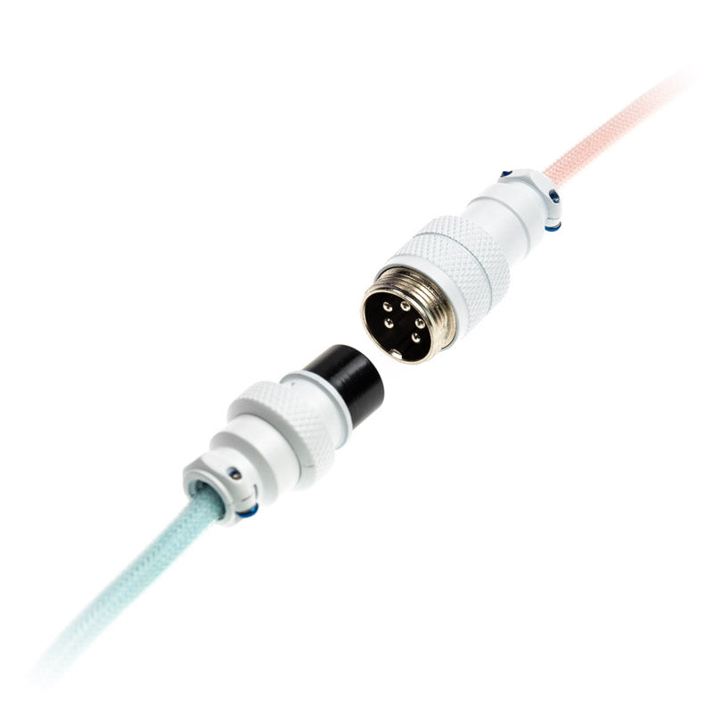 Ducky Premicord Cotton Candy Coiled Cable, USB Typ C auf Typ A - 1,8m