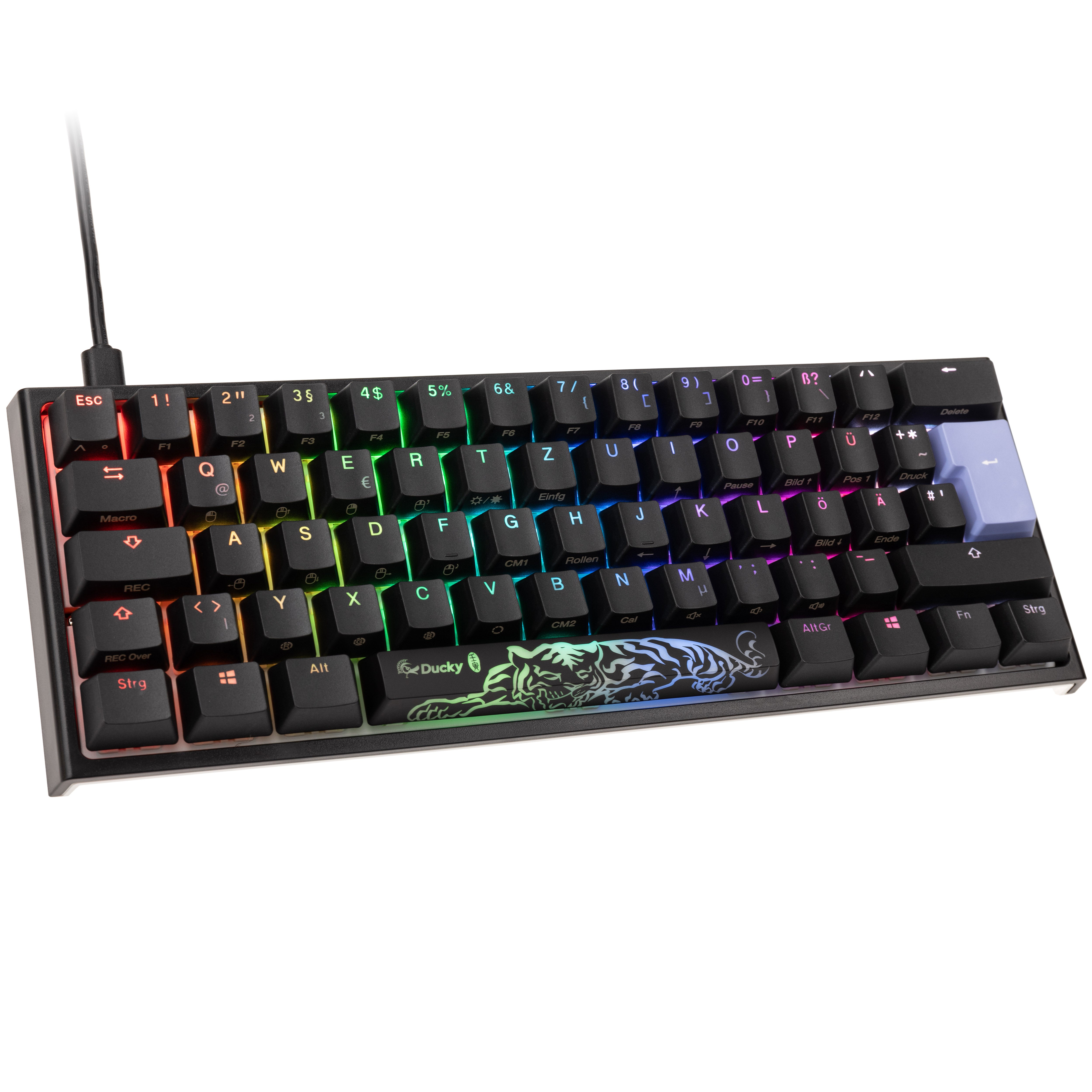 Ducky One 2 Pro Mini Gaming Tastatur, RGB LED - Cherry Blue