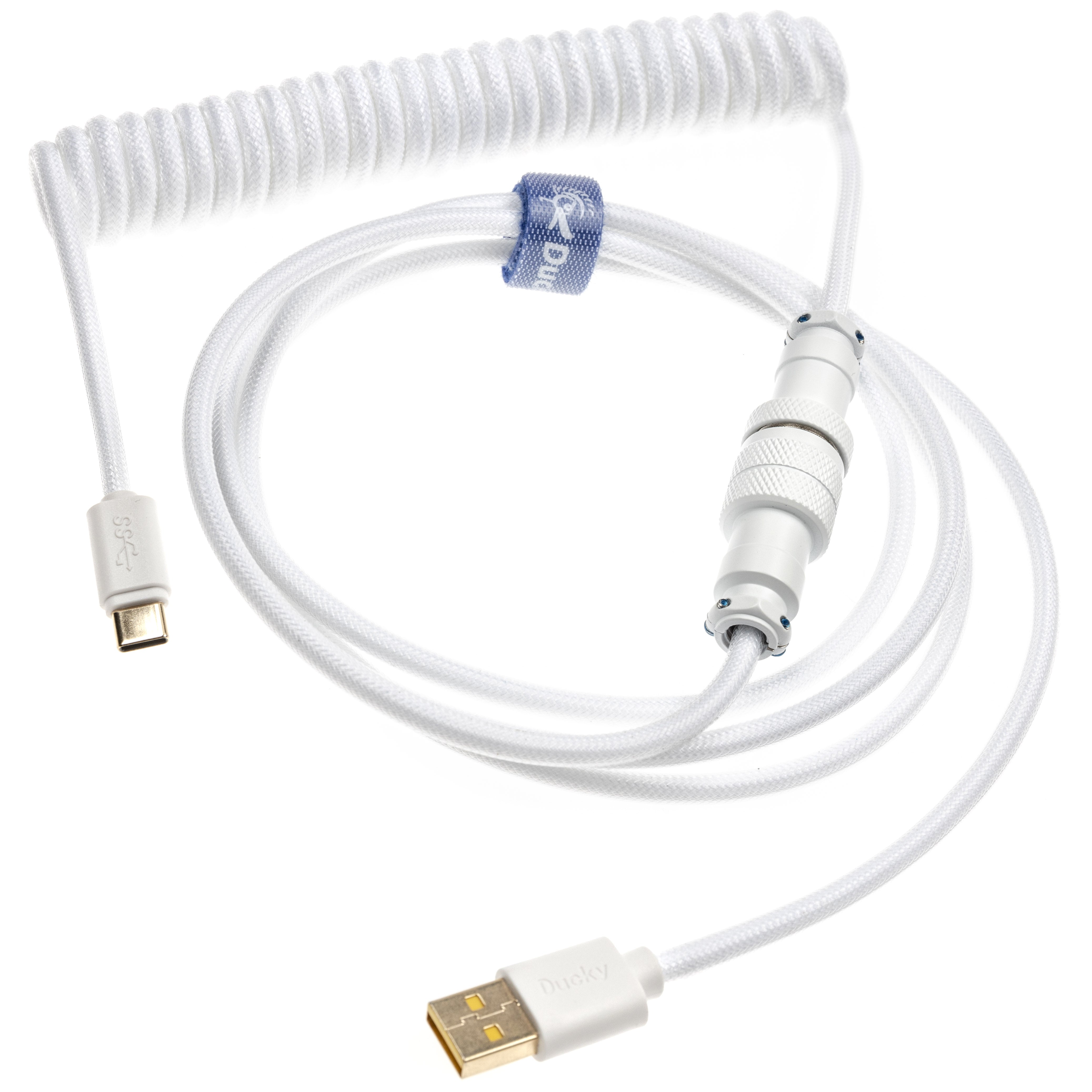 Ducky Coiled Cable - White Edition