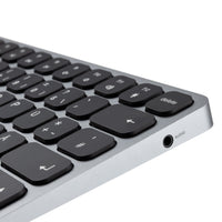 AXAGON HMC-KB USB-C Tastatur, microSD/SD, 3x USB-A 3.0, HDMI 4K/60Hz, PD 100W, Audio - DE Layout
