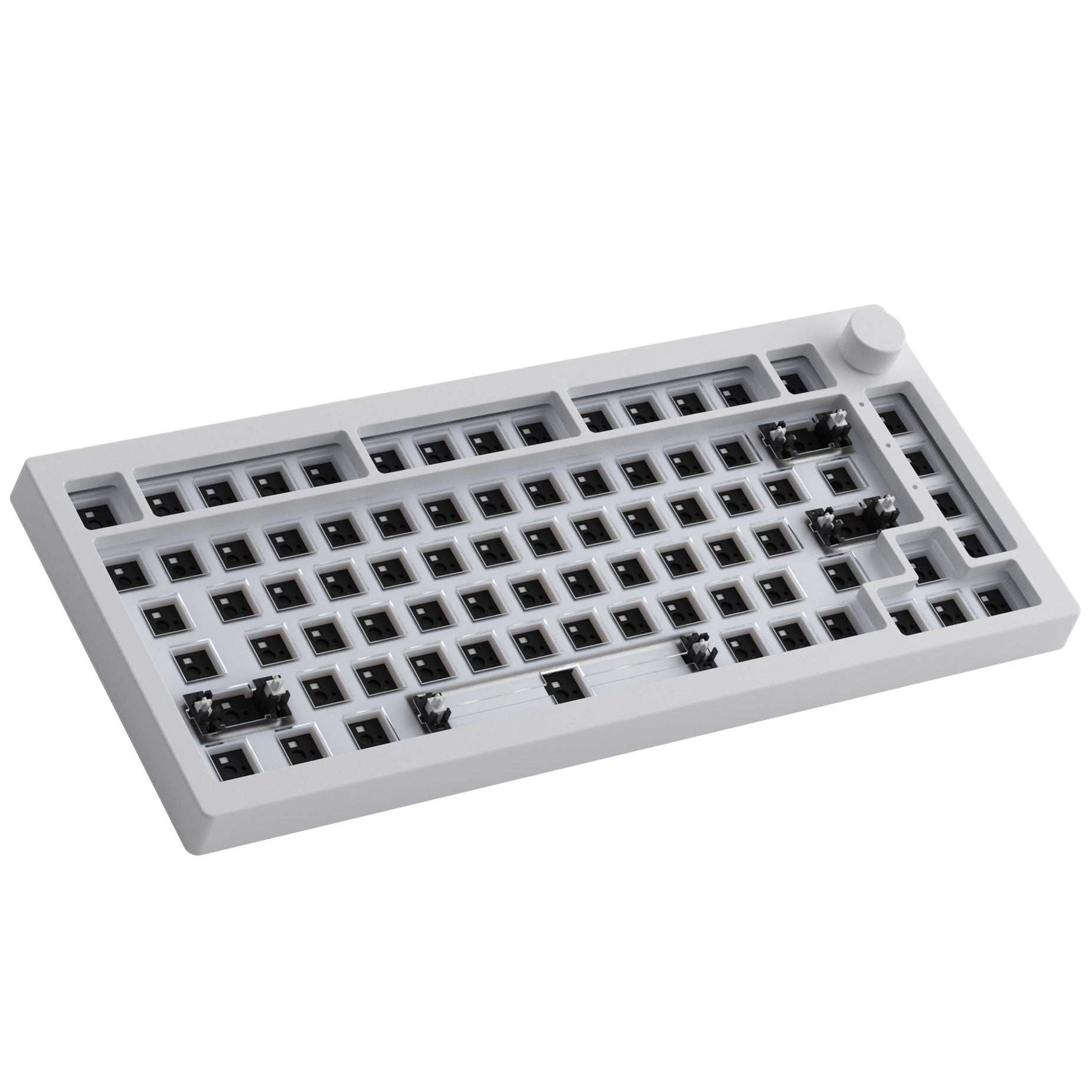AKKO 5075S RGB QMK Barebone, ISO Layout - moonlight white