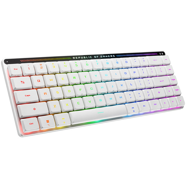 ASUS ROG Falchion RX Low Profile Gaming Tastatur, RX RED - weiß, silber