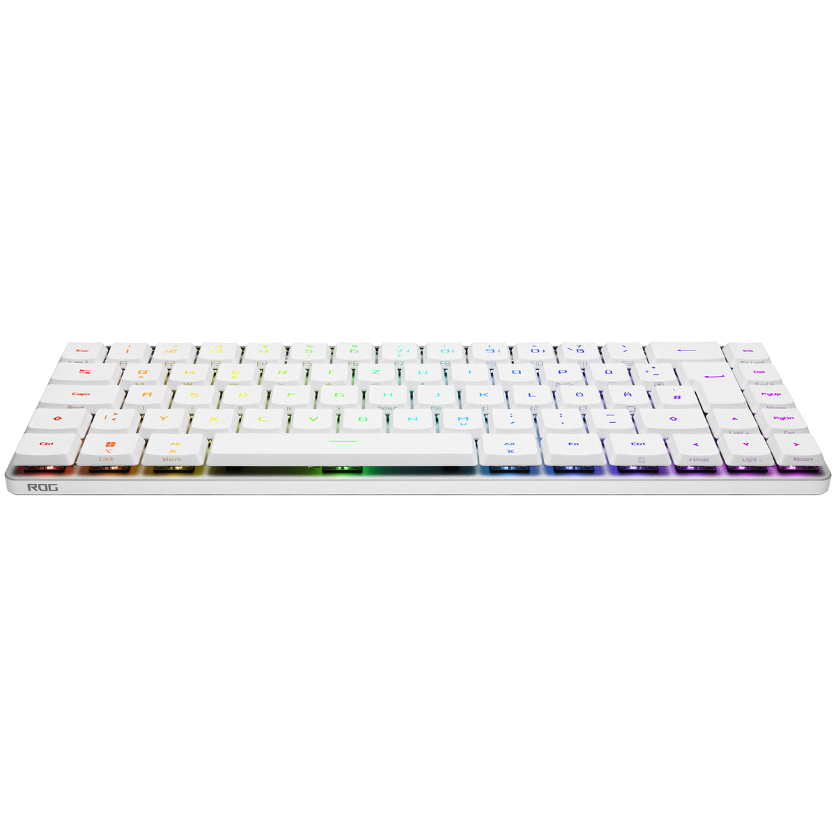 ASUS ROG Falchion RX Low Profile Gaming Tastatur, RX RED - weiß, silber
