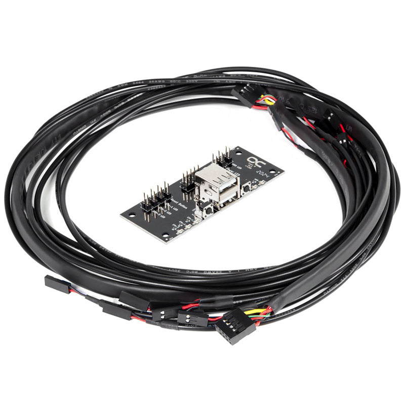 Alphacool Front I/O-Panel mit USB 2.0 und Kabelsatz für Servergehäuse