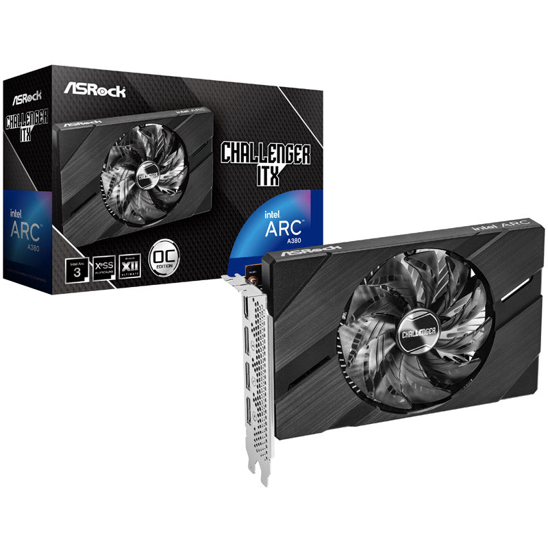 ASRock Intel Arc A380 Challenger ITX 6GB GDDR6 OC