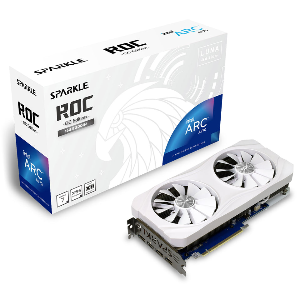 Sparkle ROC Luna OC Arc A770 16GB GDDR6 Blanc