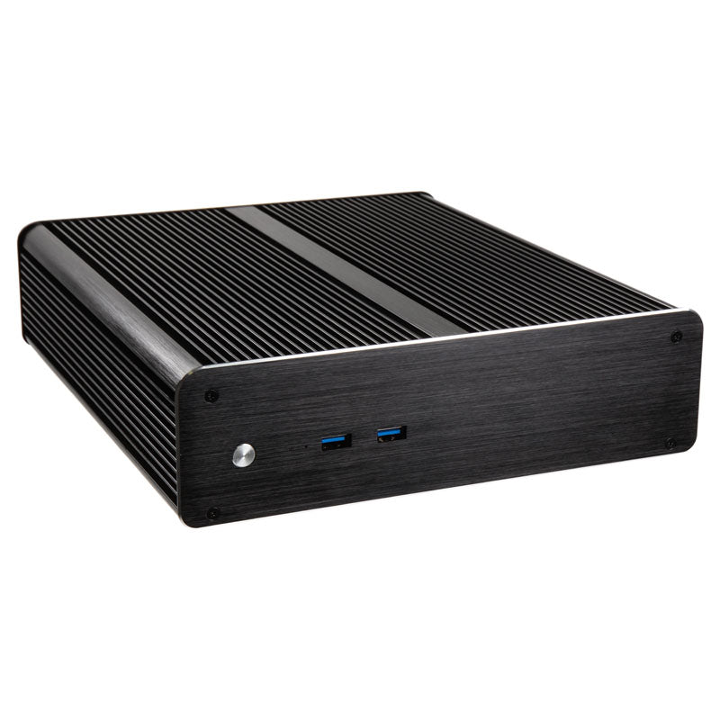 Akasa Euler M Fanless Mini-ITX Gehäuse, 80W Netzteil, OEM - schwarz