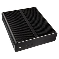 Akasa Euler M Fanless Mini-ITX Gehäuse, 80W Netzteil, OEM - schwarz