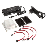 Akasa Euler M Fanless Mini-ITX Gehäuse, 80W Netzteil, OEM - schwarz