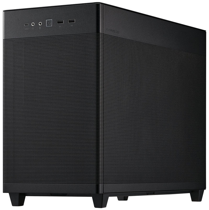 Asus Prime AP201 Micro ATX Mini Tower Black with Mesh Side Panel and USB 3.2 Gen 2 Type-C and USB 3.2 Gen 1 Type-A