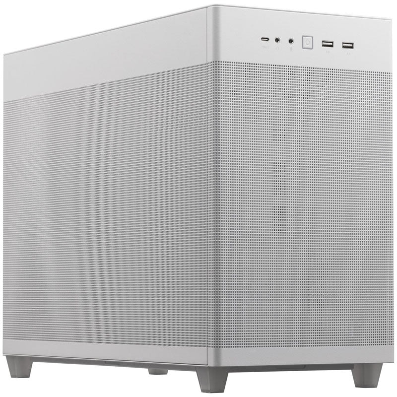 Asus Prime AP201 Micro ATX Mini Tour Blanc Panneau Latéral en Mesh