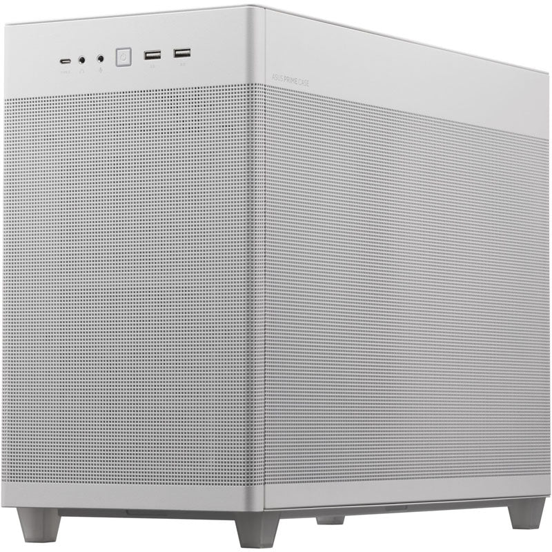 Asus Prime AP201 Micro ATX Mini Tour Blanc Panneau Latéral en Mesh