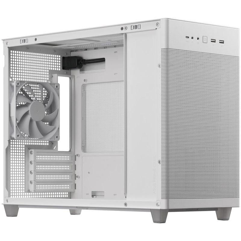 Asus Prime AP201 Micro ATX Mini Tour Blanc Panneau Latéral en Mesh