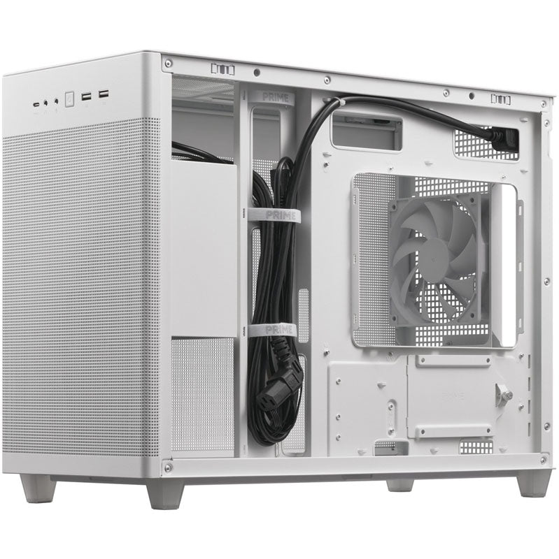 Asus Prime AP201 Micro ATX Mini Tour Blanc Panneau Latéral en Mesh