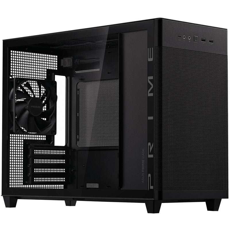 ASUS Prime AP201 Micro-ATX Gehäuse, Tempered Glass - schwarz
