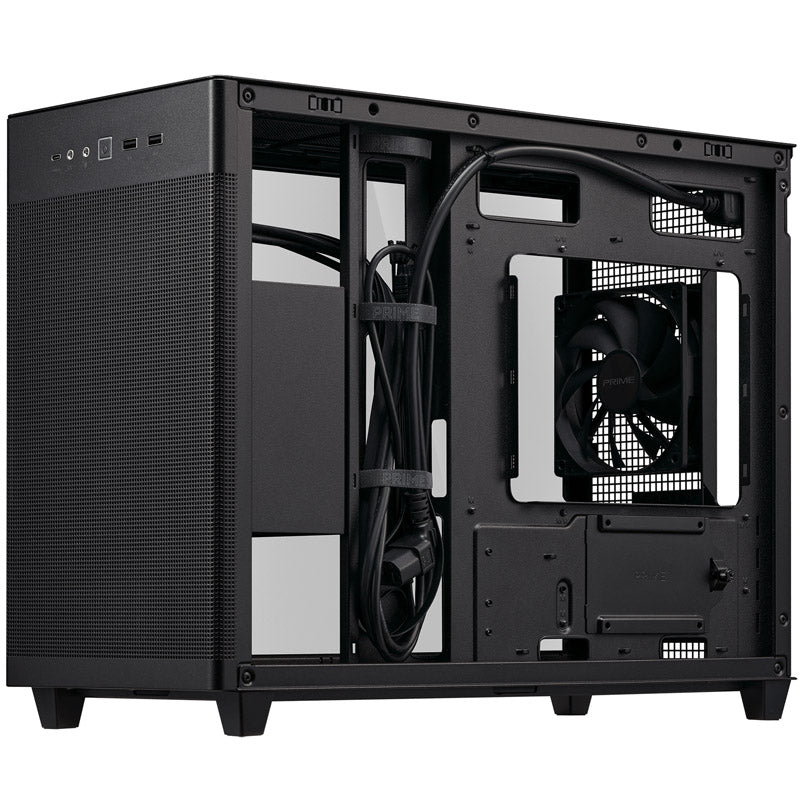 ASUS Prime AP201 Micro-ATX Gehäuse, Tempered Glass - schwarz
