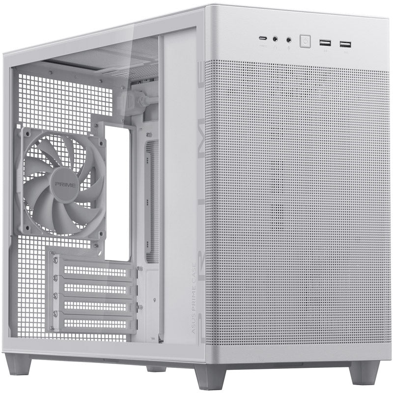 ASUS Prime AP201 Micro-ATX Gehäuse, Tempered Glass - weiß