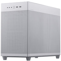 Asus Prime AP201 Micro ATX Mini Tower White Tempered Glass Side Panel, USB 3.2 Gen 2 Type-C, USB 3.2 Gen 1 Type-A