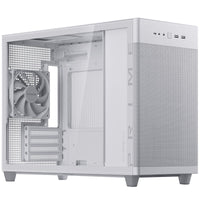 Asus Prime AP201 Micro ATX Mini Tower White Tempered Glass Side Panel, USB 3.2 Gen 2 Type-C, USB 3.2 Gen 1 Type-A