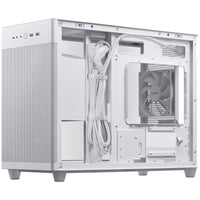 Asus Prime AP201 Micro ATX Mini Tower White Tempered Glass Side Panel, USB 3.2 Gen 2 Type-C, USB 3.2 Gen 1 Type-A